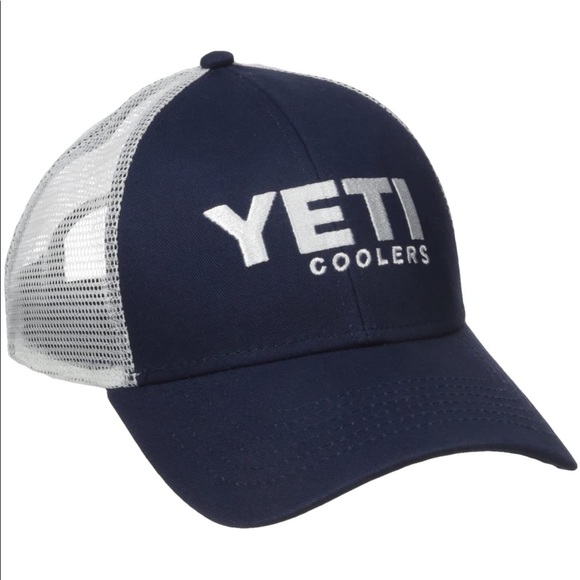 Yeti Other - YETI Coolers Mesh Back Hat Snap Back navy dark blue ball cap baseball logo